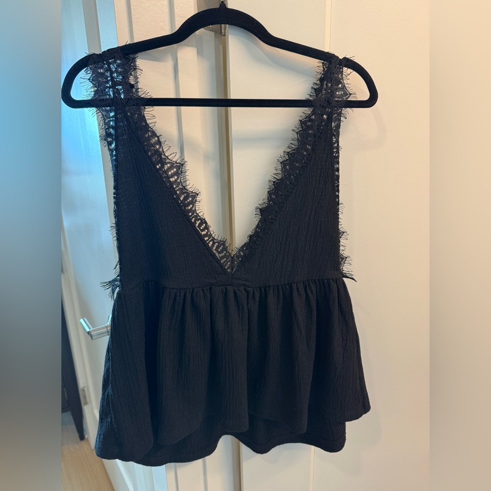 Urban outfitters lace trim sleeveless top